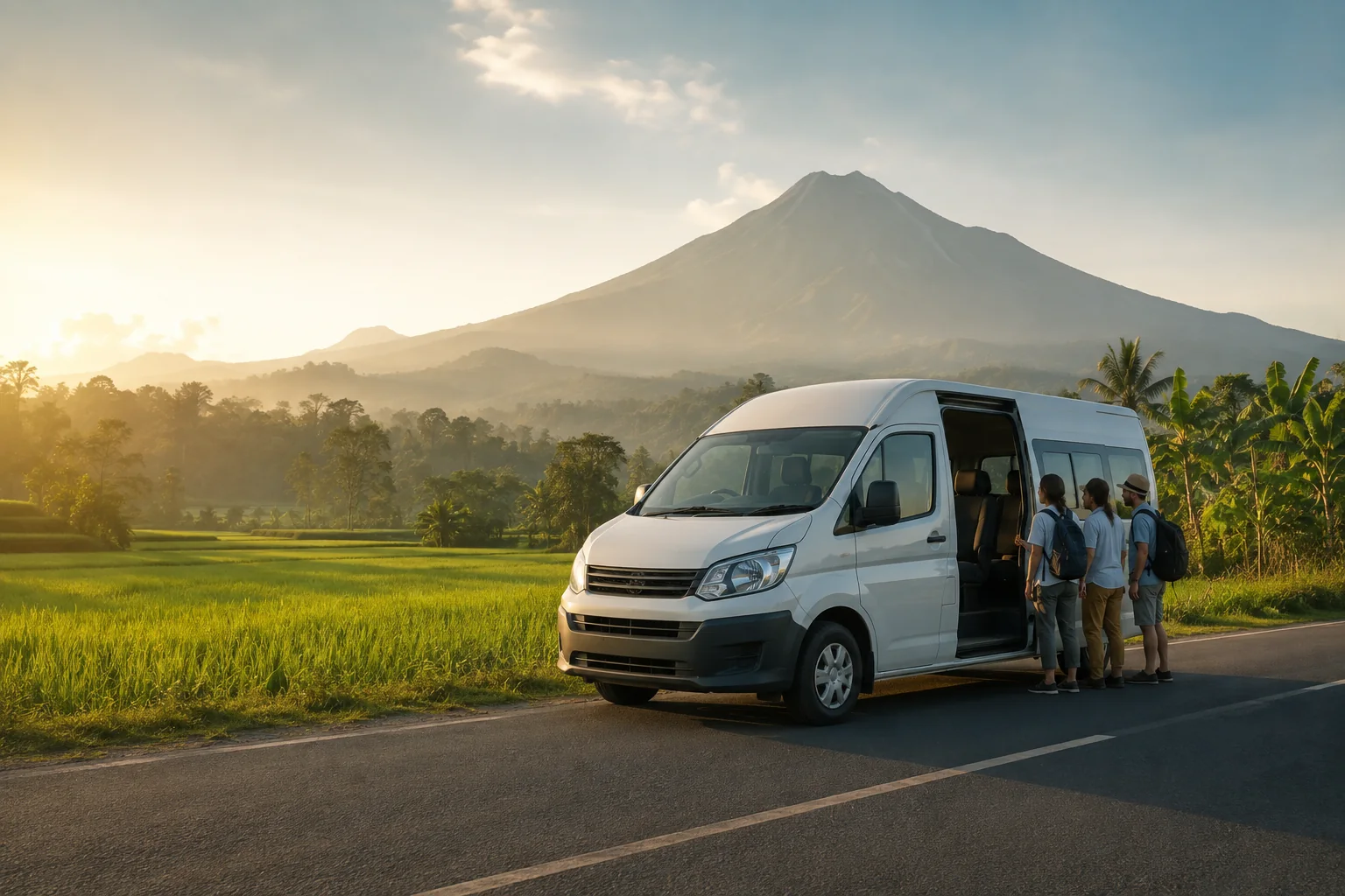 Illustrative private minibus for group transport